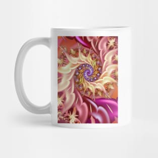 Pink bejewelled infinity fractal spiral Mug